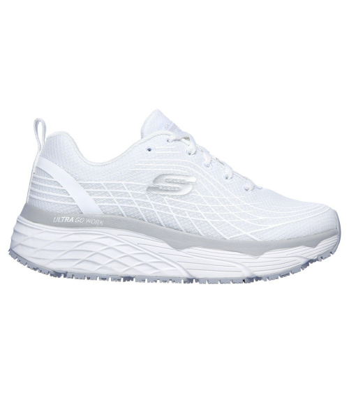 ZAPATILLA DE TRABAJO ANTIDESLIZANTE MUJERES SKECHERS Blanca derecha