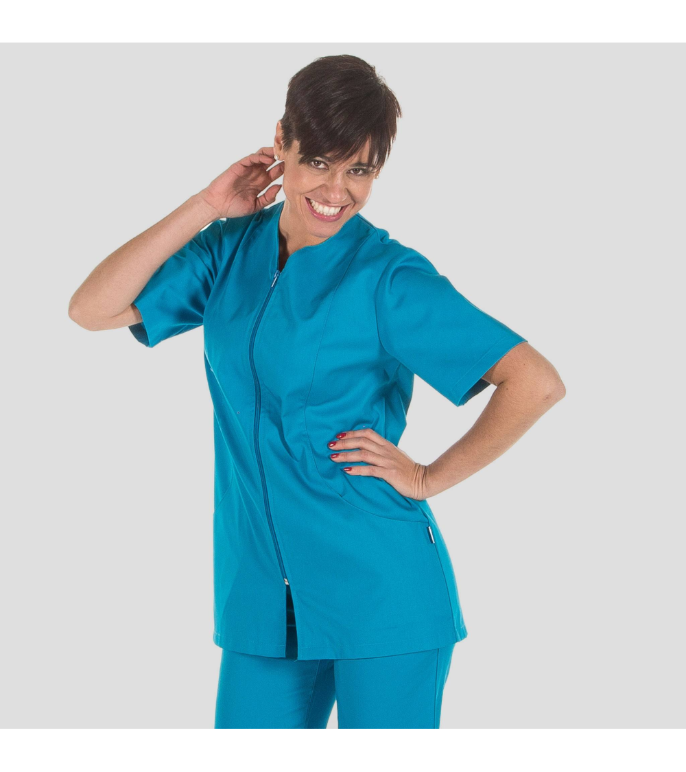 BLUSA MANGA CORTA COLORES Turquesa