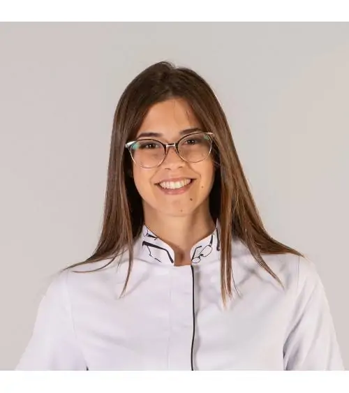 CASACA MUJER GAFAS BLANCO Frente