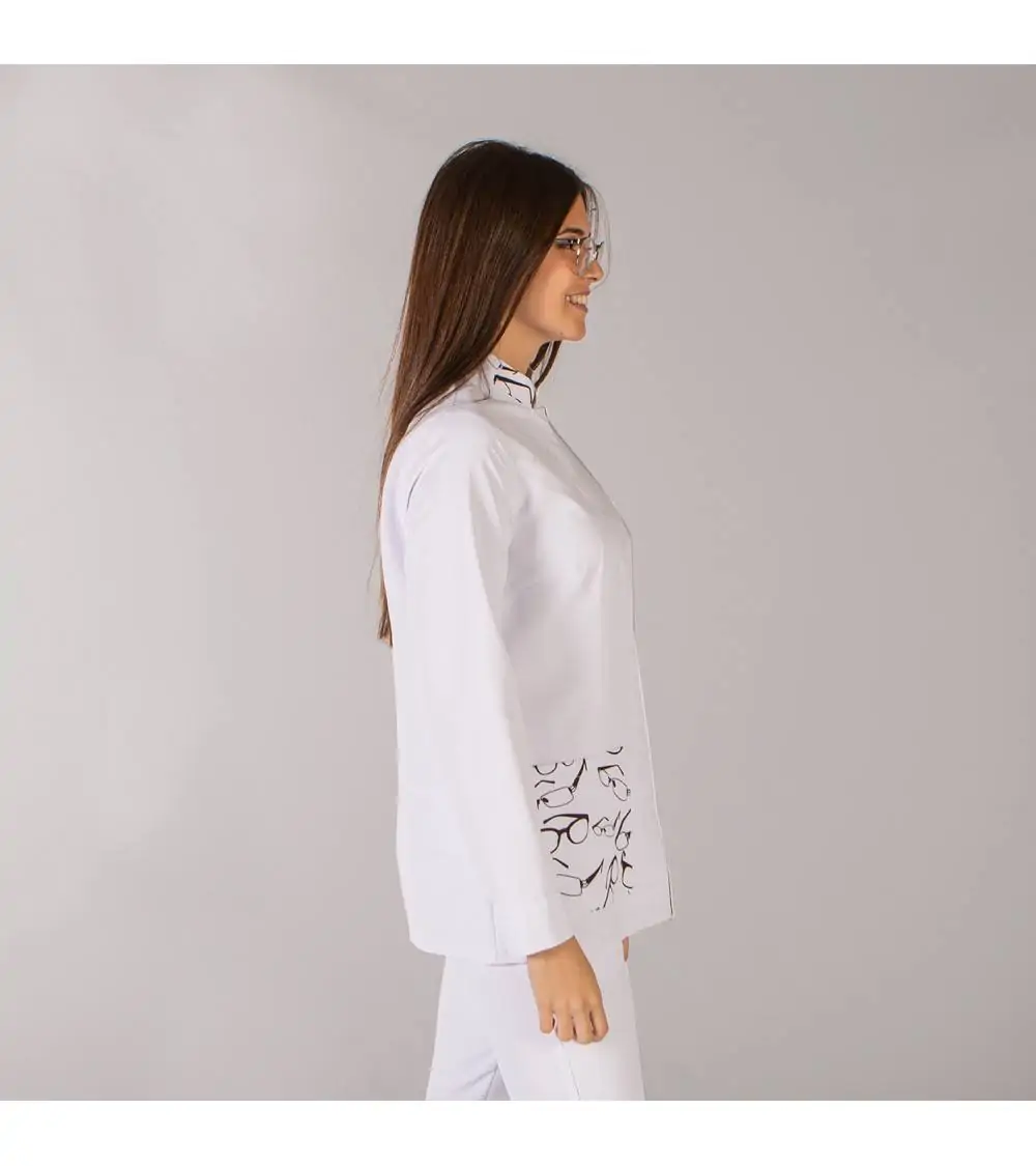 CASACA MUJER GAFAS BLANCO Frente