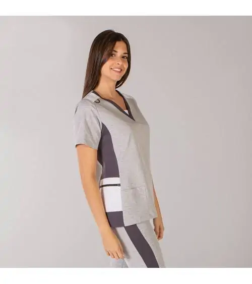 CASACA MUJER MICROFIBRA VIGORÉ Gris Perla Frente CASACA MUJER MICROFIBRA VIGORÉ Gris Perla Frente