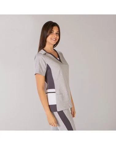 CASACA MUJER MICROFIBRA VIGORÉ Gris Perla perfil