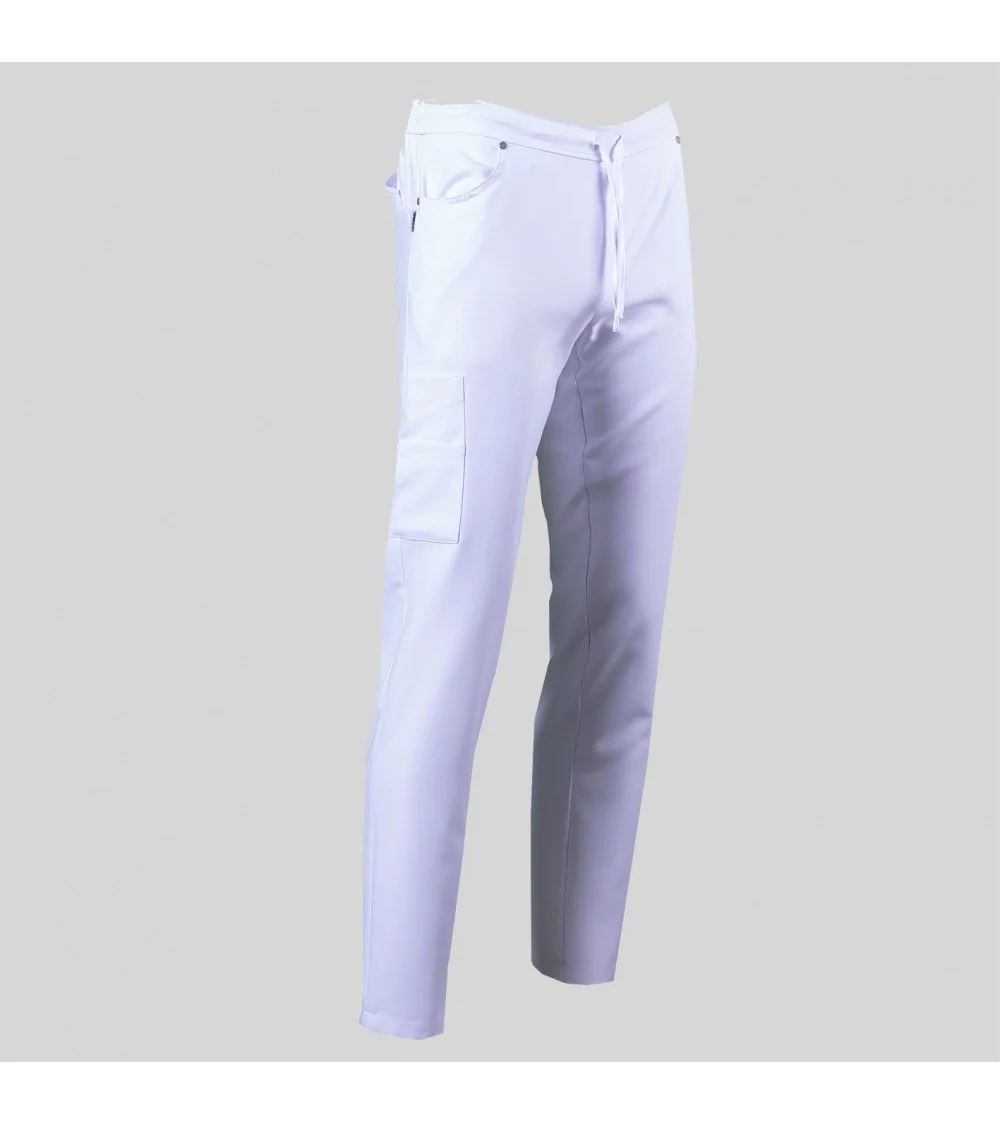 PANTALON ELASTICO SANITARIO UNISEX Blanco