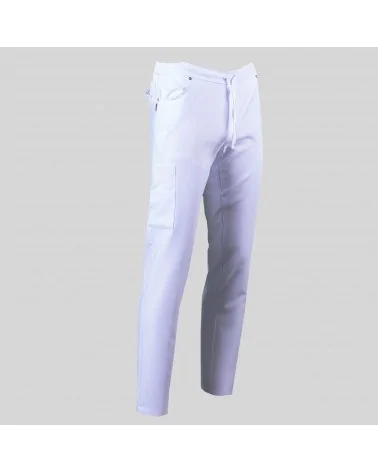 PANTALON ELASTICO SANITARIO UNISEX Blanco