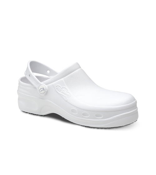 ZUECO FLOTANTE HORMA ANCHA Blanco perfil