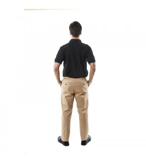 PANTALON TIPO CHINO HOSTELERIA Beige zoom frente