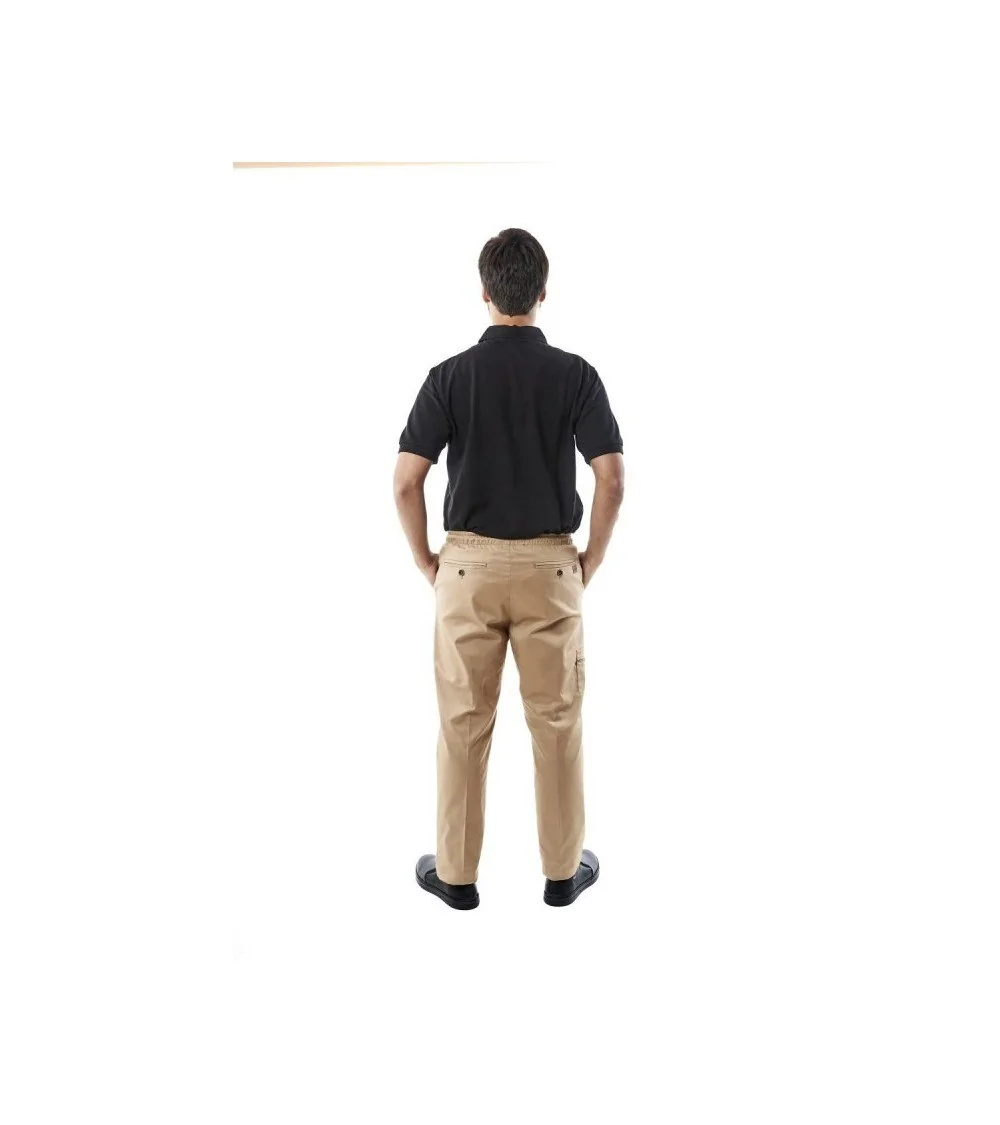 PANTALON TIPO CHINO HOSTELERIA Beige zoom frente