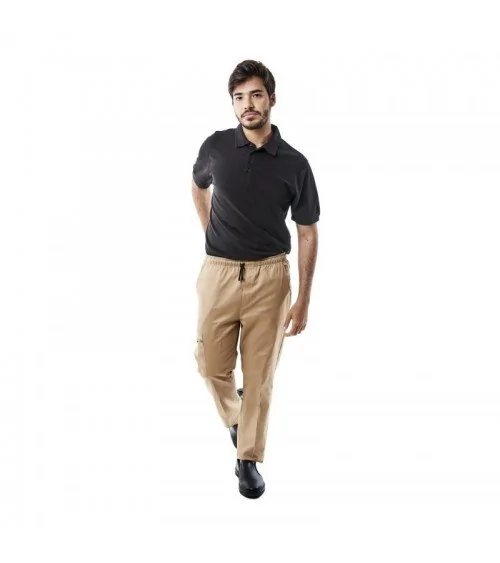 PANTALON TIPO CHINO HOSTELERIA Beige zoom frente