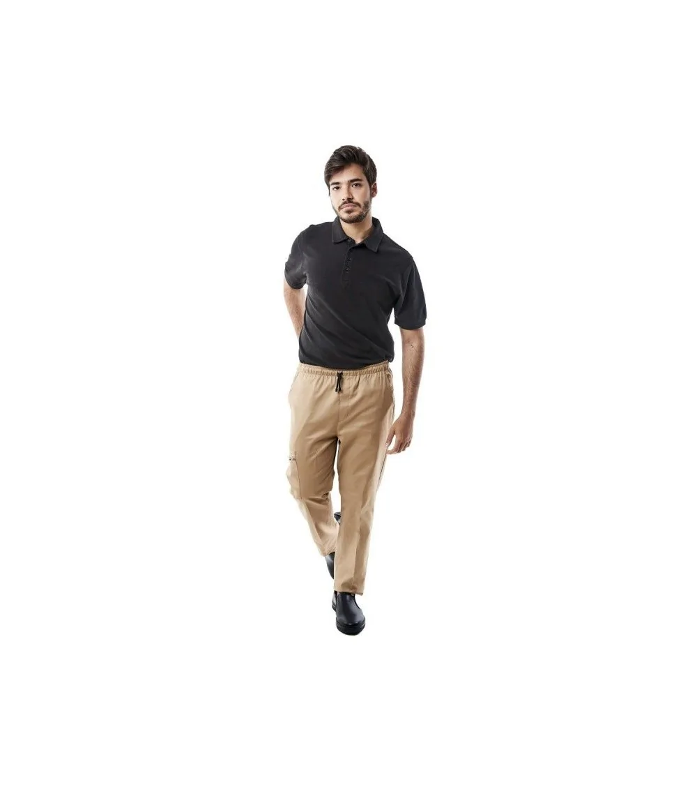 PANTALON TIPO CHINO HOSTELERIA Beige zoom frente