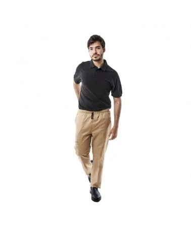 PANTALON TIPO CHINO HOSTELERIA Beige Frente