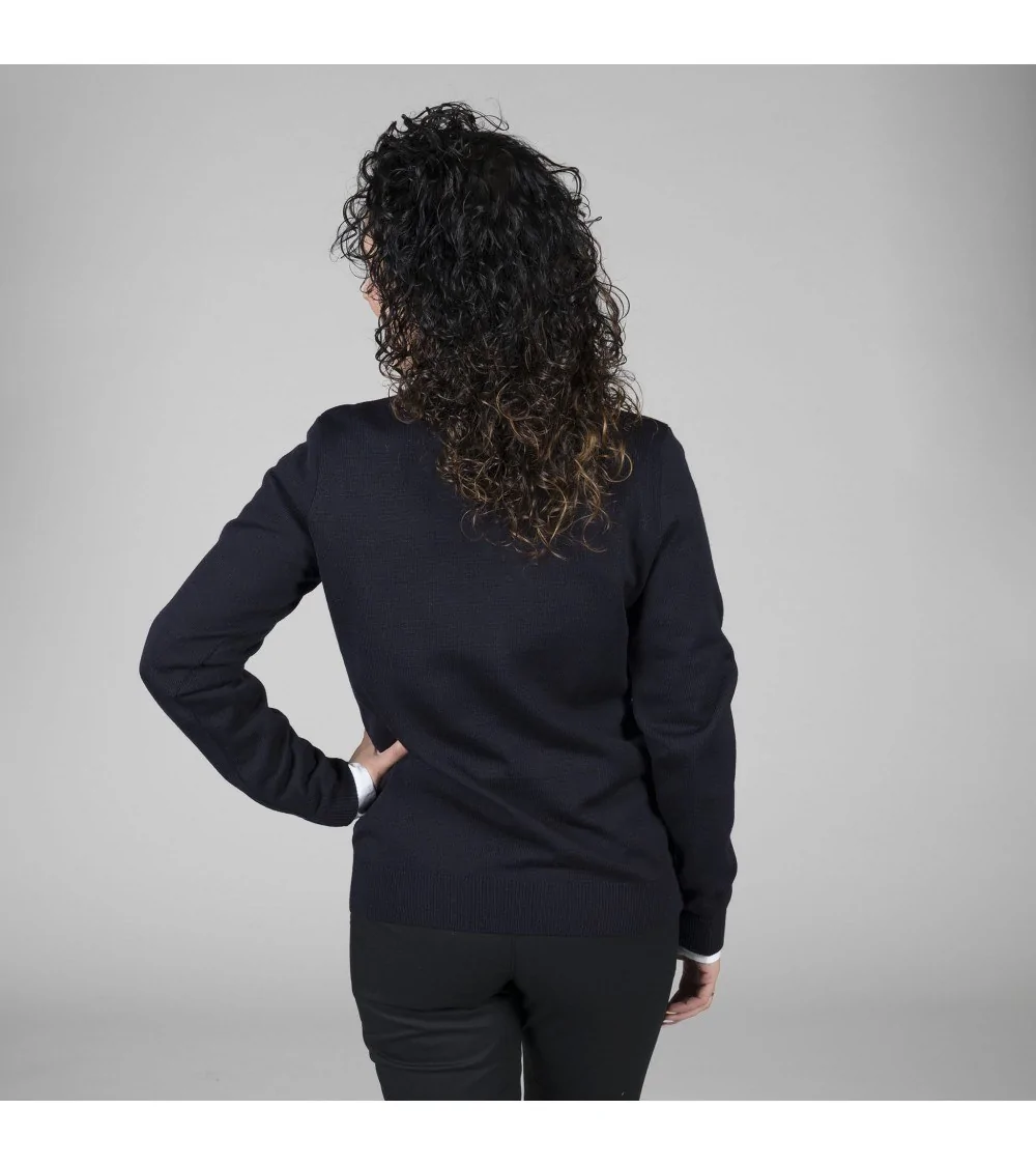 JERSEY CUELLO PICO SEÑORA Marino frente