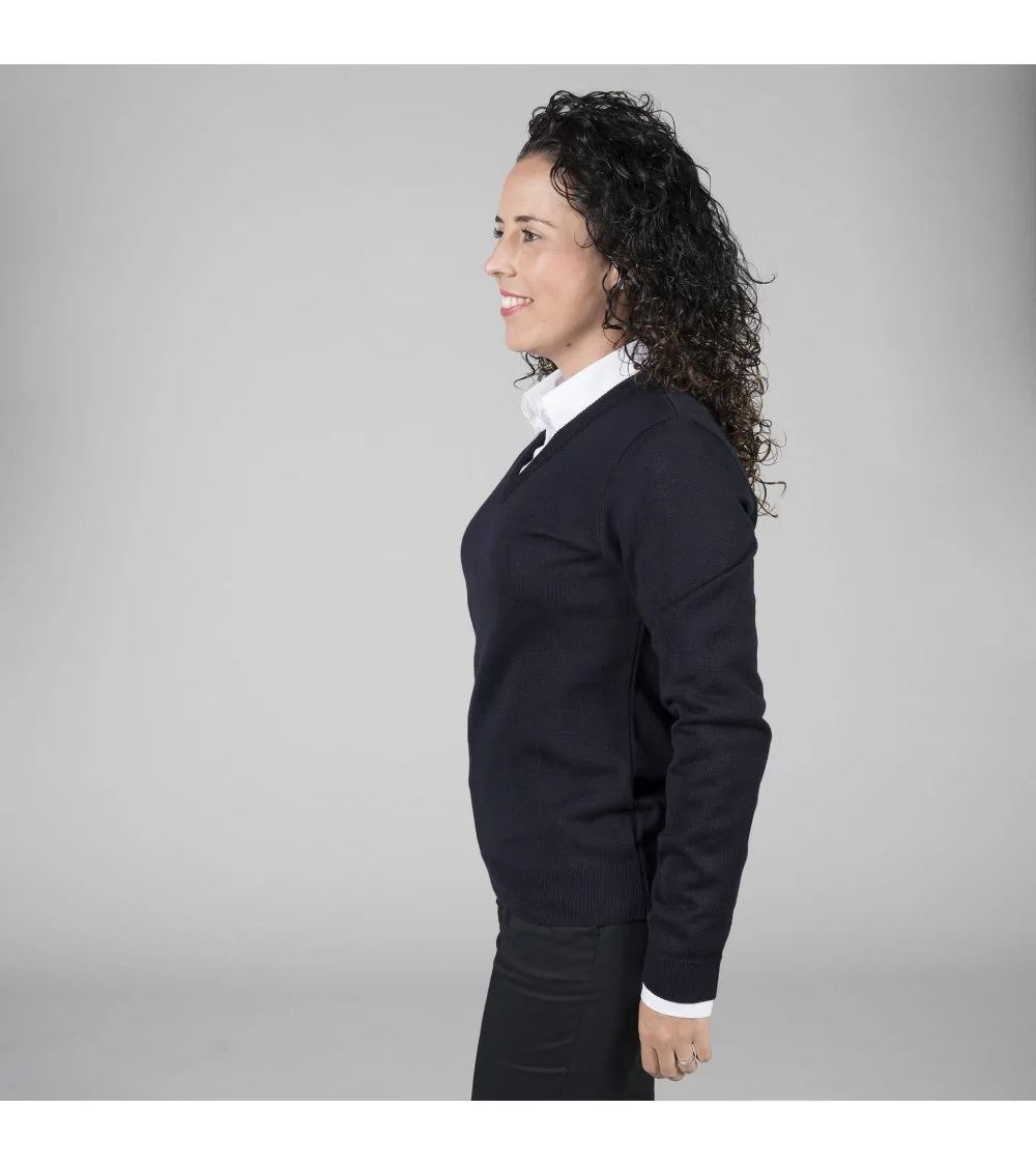 JERSEY CUELLO PICO SEÑORA Marino frente