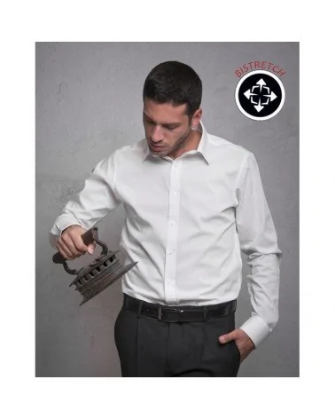 CAMISA ELASTICA PARA HOMBRES Blanca frente