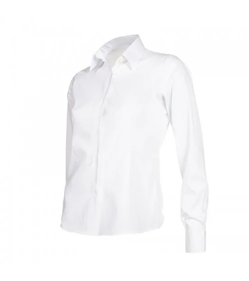 CAMISA ELASTICA PARA MUJERES Blanco corbata