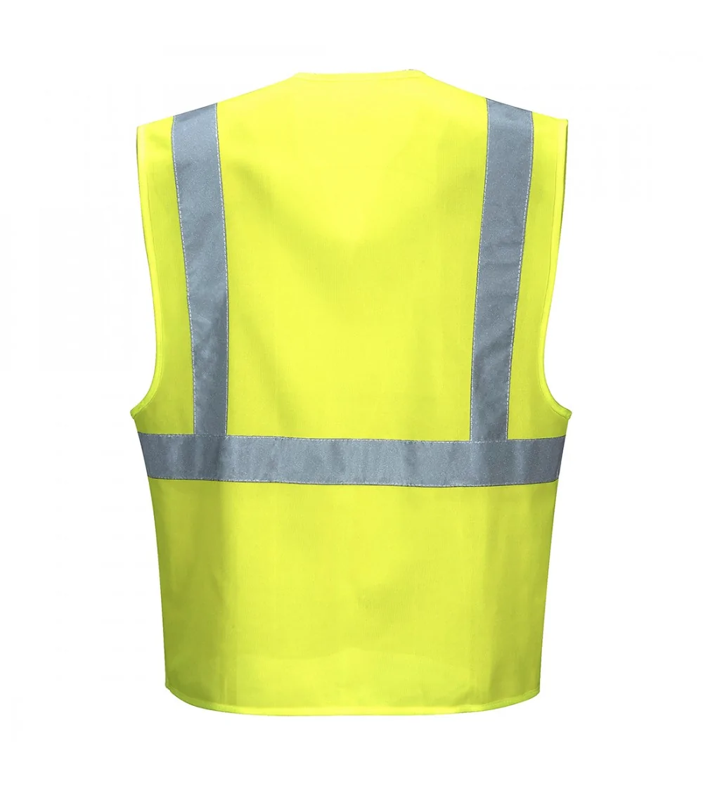 CHALECO CON TIRANTES Y BANDA Frente amarillo