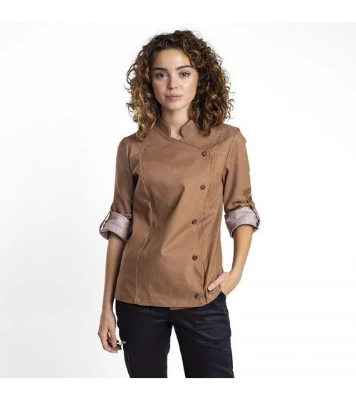 CHAQUETA MUJER MANGAS AJUSTABLES Beige perfil