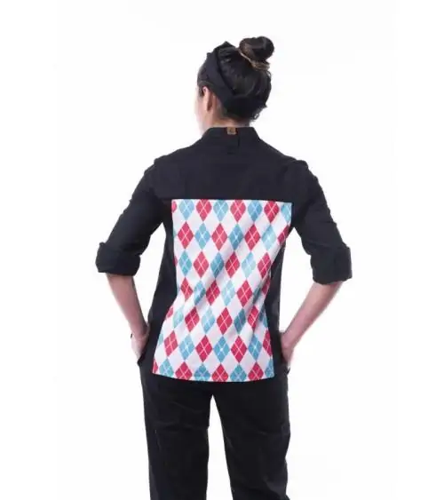 CHAQUETA DE COCINA ESTAMPADA Espalda delantal