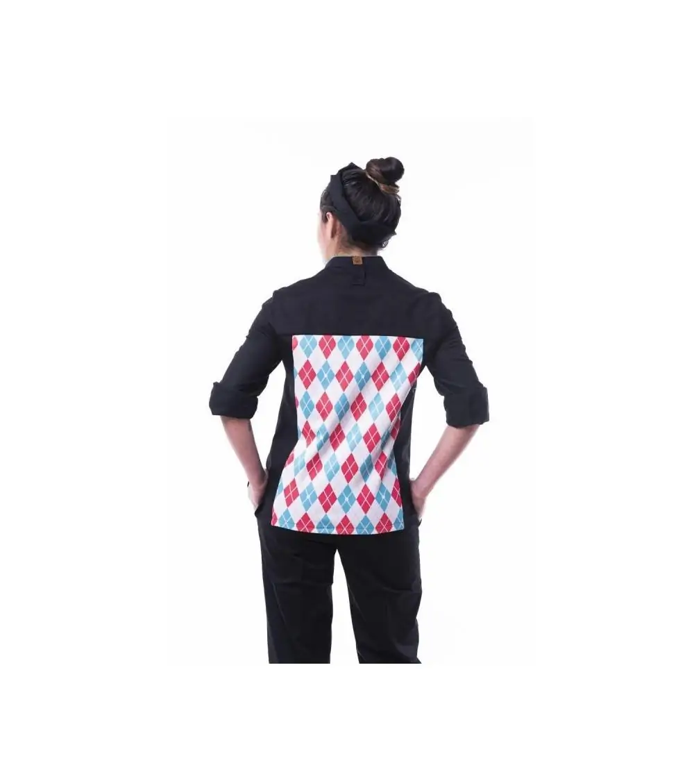 CHAQUETA DE COCINA ESTAMPADA Espalda delantal