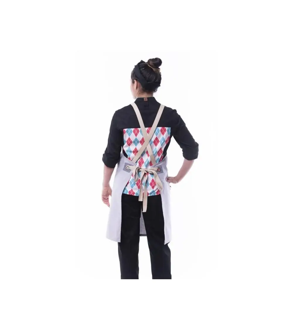 CHAQUETA DE COCINA ESTAMPADA Espalda delantal