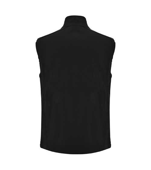 CHALECO SOFTSHELL CON CREMALLERA ESPALDA NEGRO