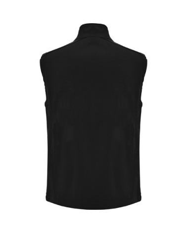 CHALECO SOFTSHELL CON CREMALLERA ESPALDA NEGRO
