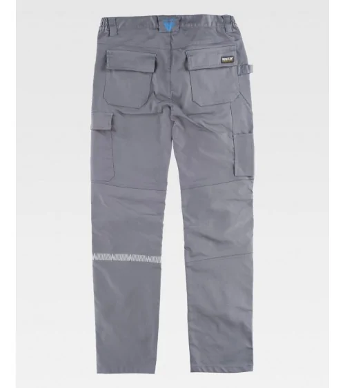 PANTALON ELASTICO REFUERZO RODILLERA ATRAS GRIS