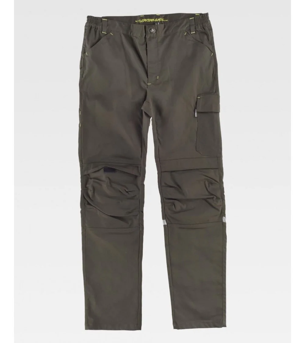 PANTALON ELASTICO REFUERZO RODILLERA ATRAS GRIS