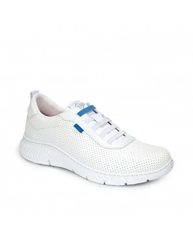 ZAPATO CON CORDONES ELASTICOS MICROFIBRA blanco