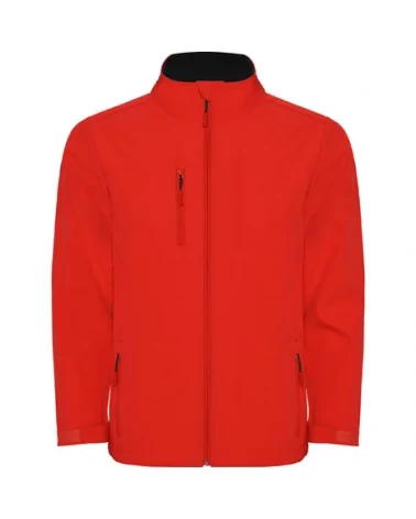 CHAQUETA SOFTSHELL DE DOS CAPAS rojo frontal