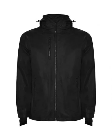 CHAQUETA IMPERMEABLE CUADRILLÉ negro frente