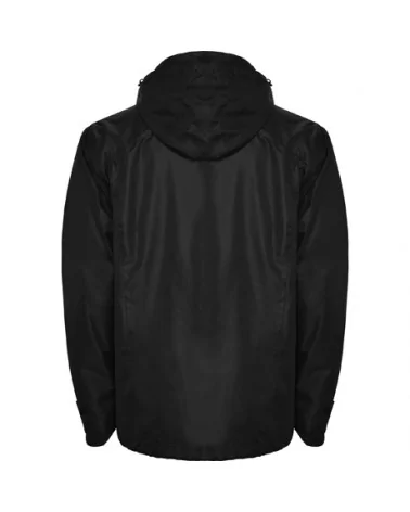 CHAQUETA IMPERMEABLE CUADRILLÉ negro espalda