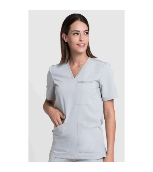 CASACA UNISEX ENTALLADA ELASTICA gris