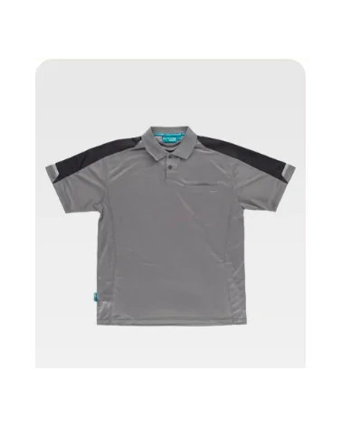 POLO COMBINADO CON DETALLES REFLECTANTES gris frontal