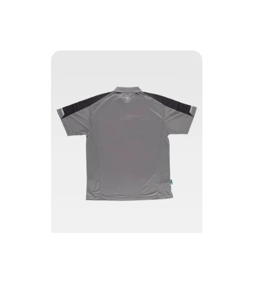 POLO COMBINADO CON DETALLES REFLECTANTES gris frontal