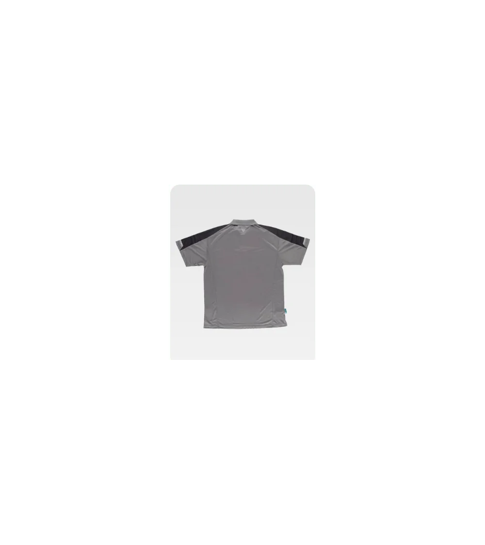 POLO COMBINADO CON DETALLES REFLECTANTES gris frontal