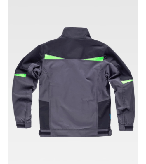 CHAQUETA TRICOLOR trasera gris