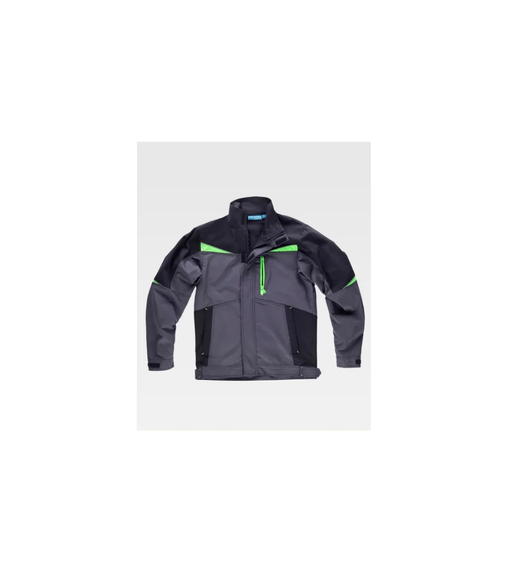 CHAQUETA TRICOLOR trasera gris