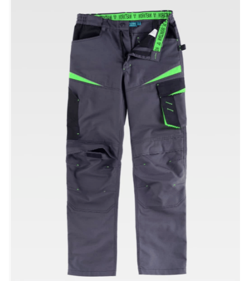 PANTALON TRICOLOR frontal gris
