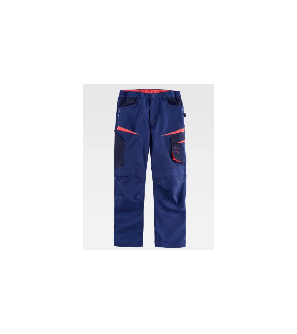 PANTALON TRICOLOR frontal azul