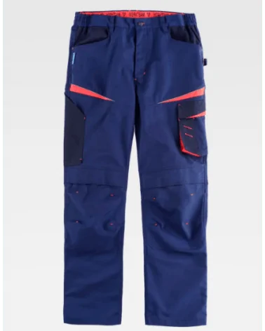 PANTALON TRICOLOR frontal azul