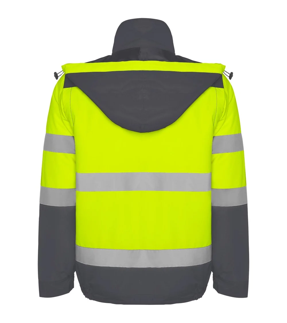 CHAQUETA ACOLCHADA ALTA VISIBILIDAD IMPERMEABLE DESMONTABLE