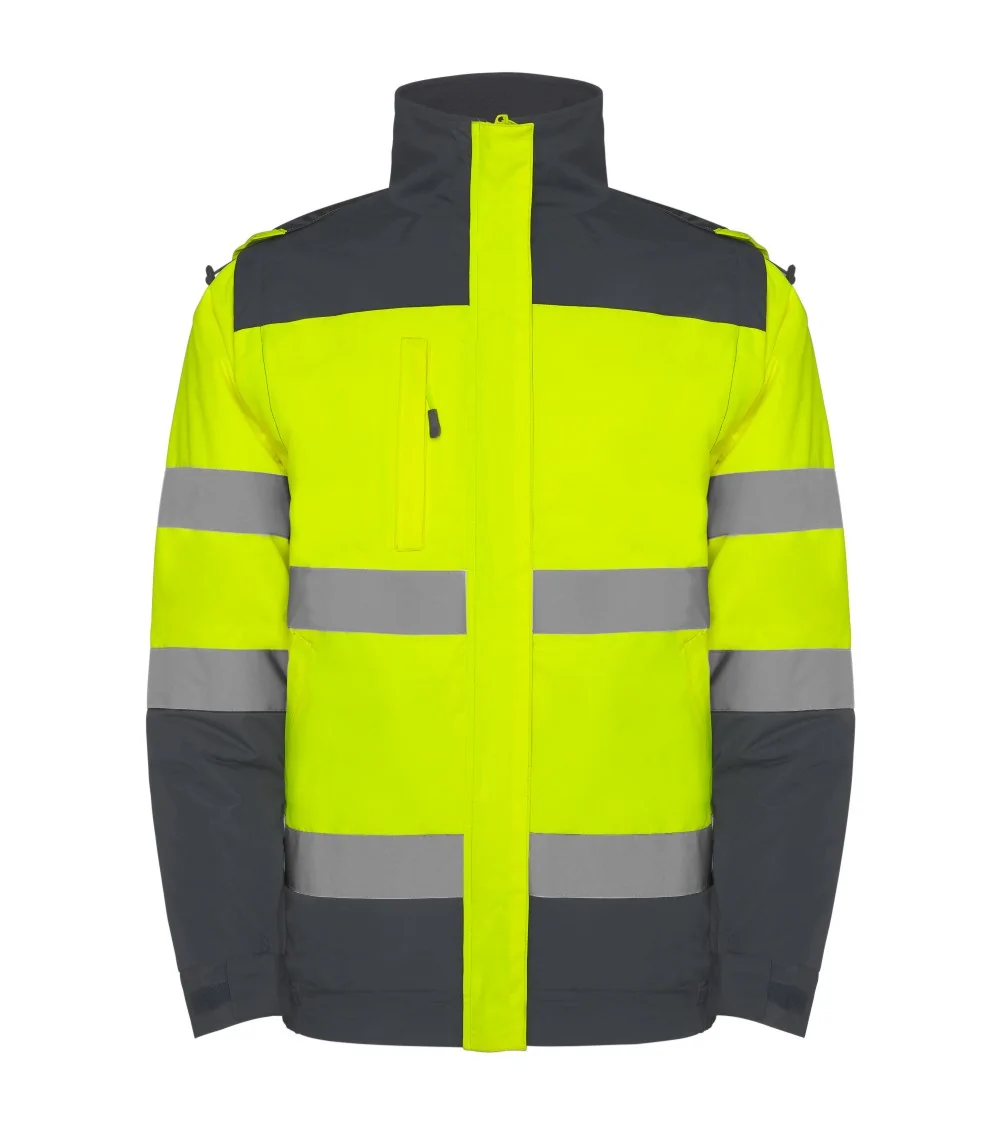 CHAQUETA ACOLCHADA ALTA VISIBILIDAD IMPERMEABLE DESMONTABLE
