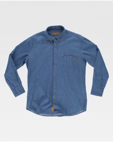 CAMISA VAQUERO M/L BOTONES DE MADERA