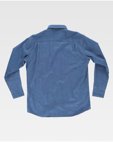 CAMISA VAQUERO M/L BOTONES DE MADERA