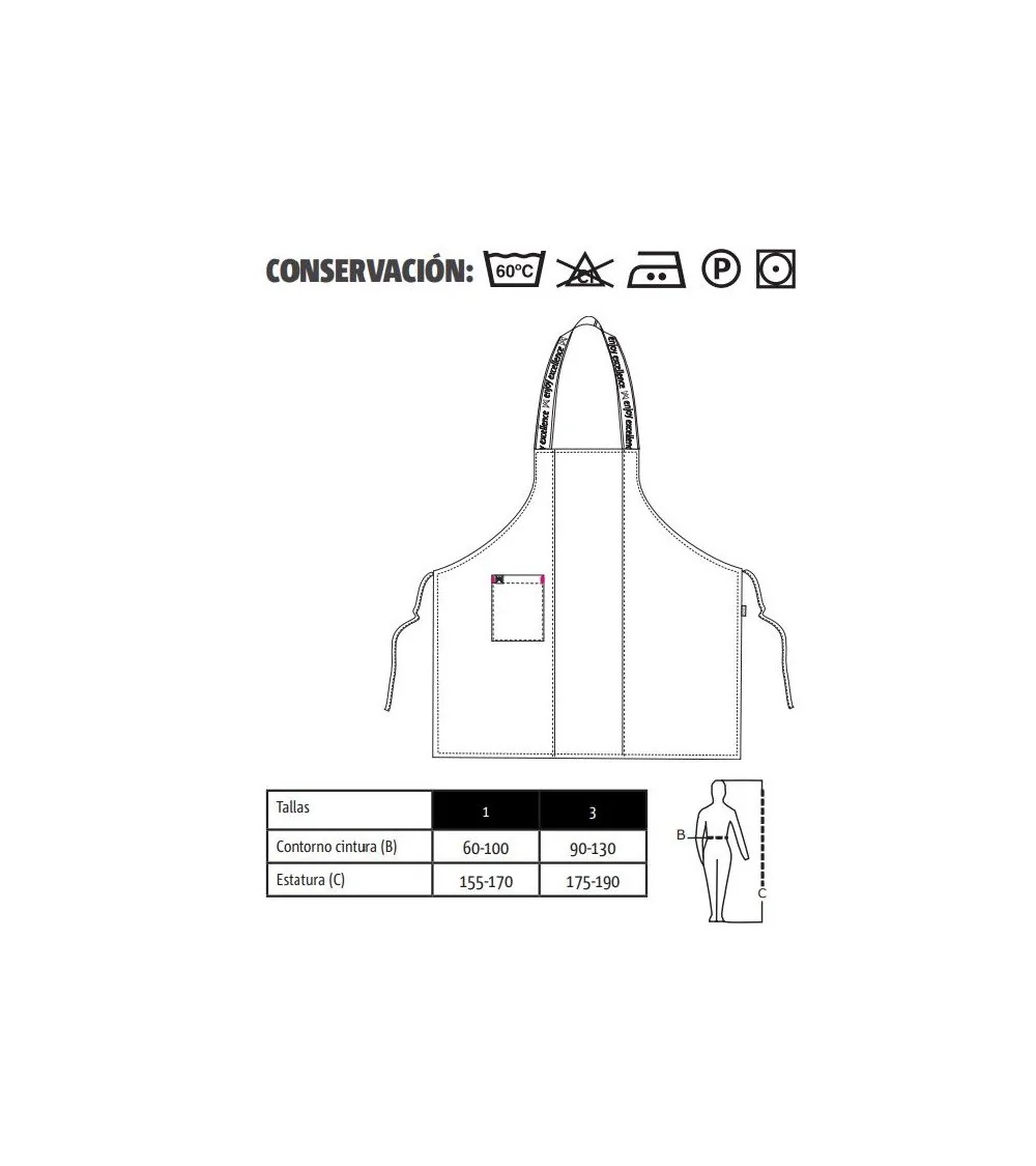 DELANTAL PETO SARGA TIRA DE GOMA