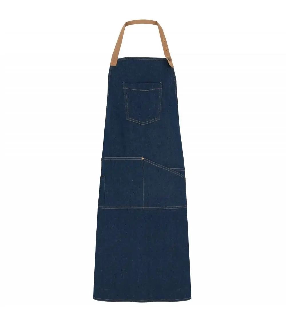 DELANTAL PETO VAQUERO CON BOLSILLOS