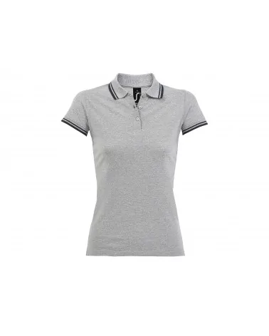 POLO MUJER COMBINADO 100% ALGODÓN