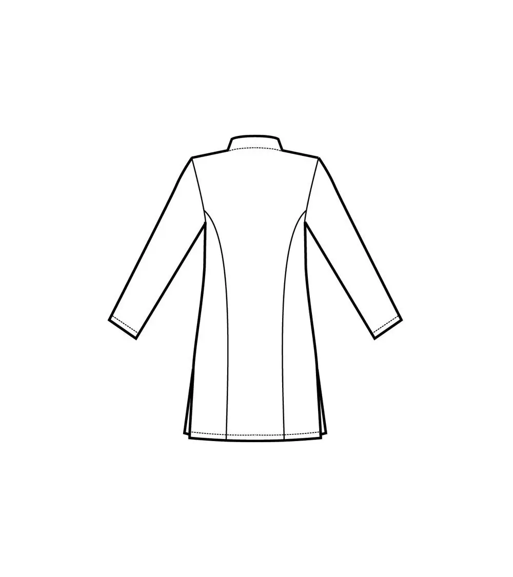 CASACA SANIDAD ENTALLADA MANGA LARGA AZULINA