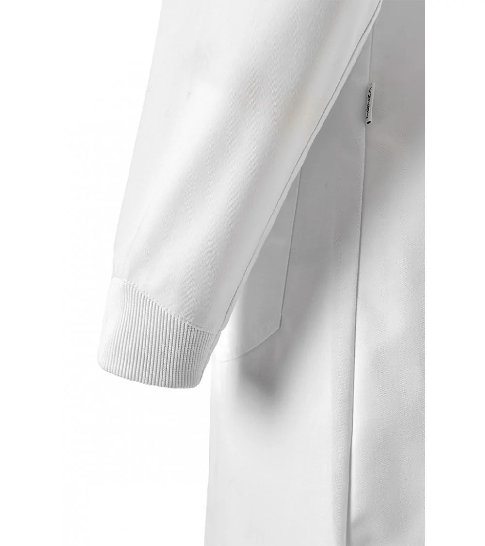 BATA MUJER BLANCA CON BOTONES