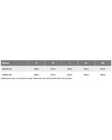 tabla de tallas